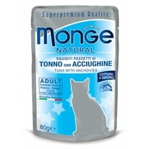 Monge Natural Superpremium Tonno Con Acciughine Cibo Umido Per Gatti Adulti 80g-1