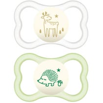 Mam Air Night Ciuccio Luminoso Silicone 6+ Neutro 2 Pezzi - 1