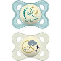Mam Original Night Succhietto Caucciu Maschio 2 Pezzi 2-6 Mesi-1