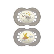 Mam Night Succhietto Silicone Neutro 2 Pezzi 6 Mesi+-1