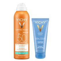 Vichy Capital Soleil Spray Invisibile Idratante SPF50 200ml + Doposole 100ml - 2