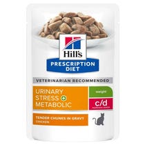 Hill's Prescription Diet Metabolic + Urinary Stress Bocconcini Al Pollo Per Gatti Bustina 85g-4