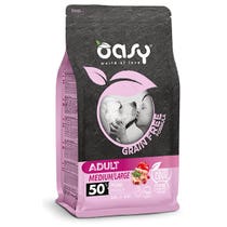 Oasy Grain Free Formula Cibo Secco Maiale Per Cani Adulti Taglia Media/Grande 12kg