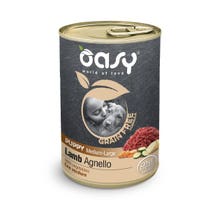 Oasy Grain Free Formula Cibo Umido Agnello Per Cani Cuccioli Taglia Media/Grande 400g