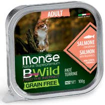 Monge B Wild Grain Free Salmone Con Ortaggi Cibo Umido Per Gatti Adulti 100g-2
