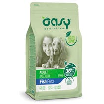 Oasy Lifestage Adult Medium con Pesce Cibo Secco Per Cani 12Kg