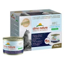 Almo Nature Natural Light Meal Cibo Umido Tonno Pollo E Prosciutto Per Gatti Adulti 4x50g-2