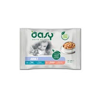Oasy Bocconcini In Salsa Per Gatti Adulti Multipack Fish Selection 4x85g