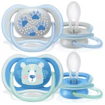 Philips Avent Succhietto Ultra Air Maschio Zampe/Orso 2 Pezzi 6-18 Mesi-1