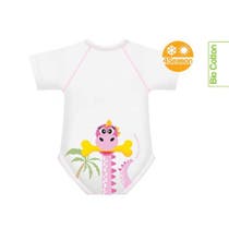 J Bimbi Body 0-36M Bio Cotton 4 Season Dinosauro Rosa-1