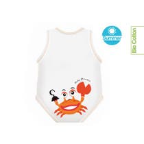 J Bimbi Body Neonato 0-36 Mesi In Fresco Cotone Biologico Fantasia Granchio-1