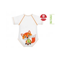 J Bimbi Body Neonato 0-36 Mesi Caldo Cotone Biologico Fantasia Volpe-1