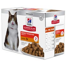 Hill's Science Plan Perfect Digestion Bocconcini Pollo Gatti Bustine 12x85g-5