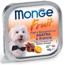 Monge Fruit Anatra E Arancia Cibo Umido Per Cani Adulti 100g-2