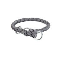 Trixie Collare taglia L in treccia tubolare per cani colore grigio