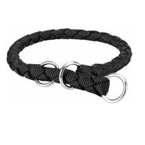 Trixie Collare taglia L in treccia tubolare per cani colore nero