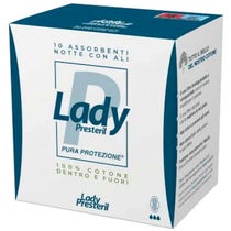 Lady Presteril 10 Assorbenti Notte Cotone Con Ali Ripiegati-1