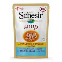 Schesir Soup Tonnetto Selvaggio E Calamari Cibo Umido Gatti Adulti Bustina 85g-2