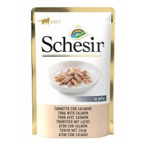 Schesir Tonnetto Con Salmone In Jelly Cibo Umido Gatti Adulti Bustina 85g-2
