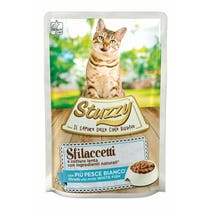 Stuzzy Sfilaccetti Con Più Pesce Bianco Cibo Umido Gatti Adulti Bustina 85g-2