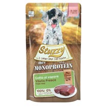 Stuzzy Monoprotein per Cuccioli con Vitello Fresco Busta 150g-1