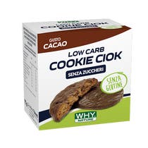 Why Nature Low Carb Cookie Ciok Biscotti Gusto Cacao 7 Pezzi Monoporzione-1