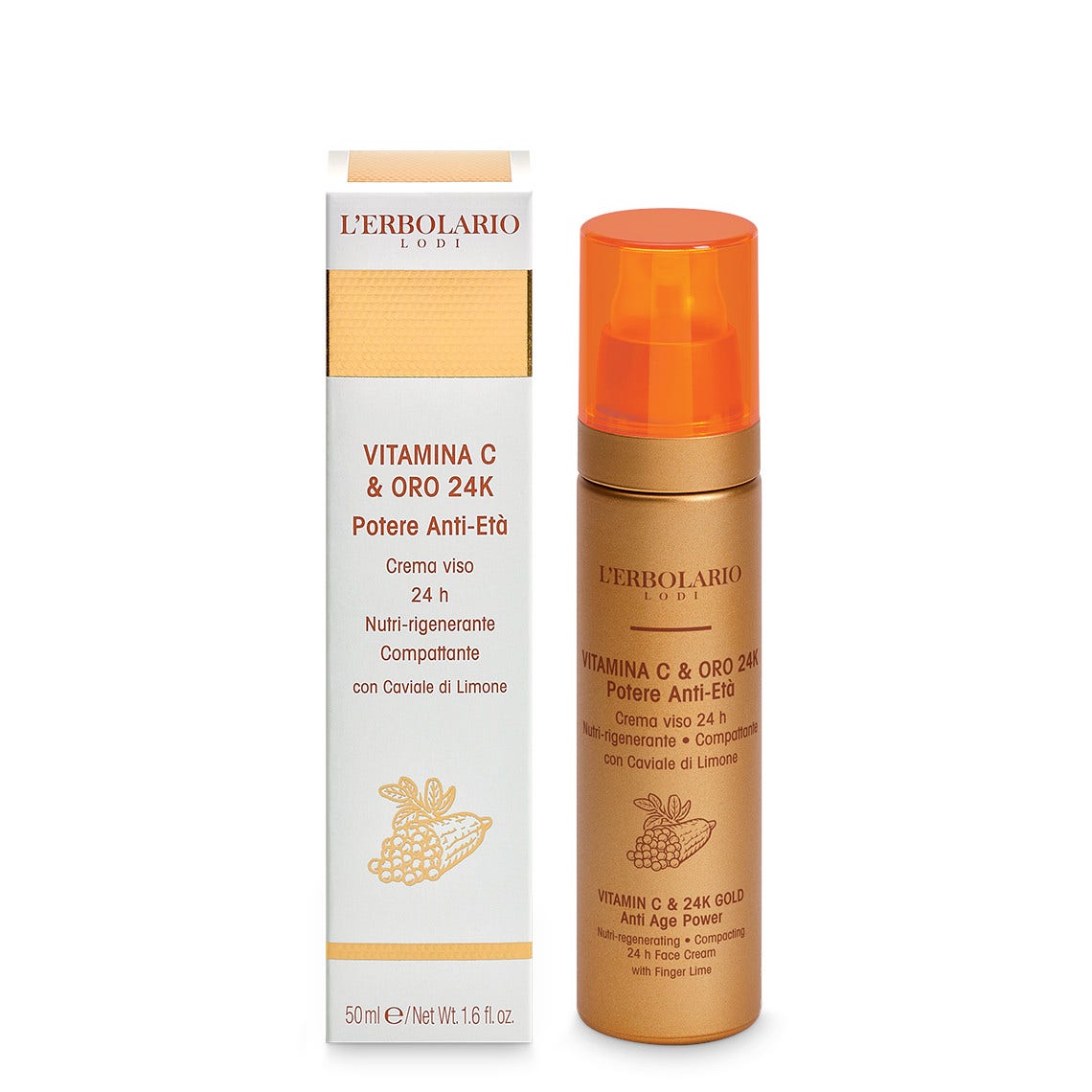L'Erbolario Crema Viso Vitamina C E Oro 24K 50ml-3