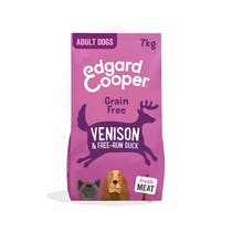 Edgard & Cooper Adult Carne Fresca Di Cervo E Anatra Allevata A Terra Senza Cereali Cibo Secco per Cani 7kg-1