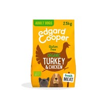 Edgard & Cooper Adult Tacchino E Pollo Biologici Senza Glutine Crocchette per Cani 2,5 Kg-1