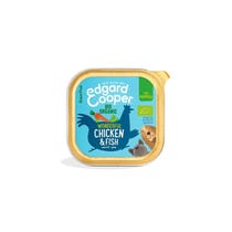 Edgard & Cooper Puppy Pollo E Pesce Biologici Senza Cereali Cibo Umido per Cani 100g-1