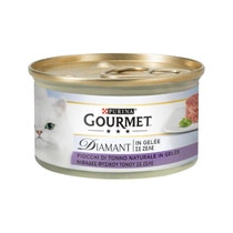 Purina Gourmet Diamant Fiocchi Di Tonno Naturale In Gelée Per Gatti Lattina 85g-1