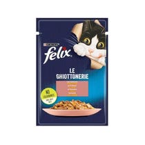 Purina Felix Le Ghiottonerie Gusto Salmone Cibo Umido Gatti Adulti Busta 85g-5
