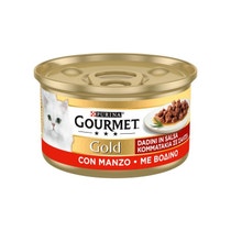 Purina Gourmet Gold Dadini In Salsa Con Manzo Per Gatti Lattina 85g-1