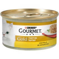 Purina Gourmet Gold Tortini Con Pollo Per Gatti Lattina 85g-1