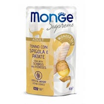 Monge Supreme Pezzetti Di Tonno Con Spigola E Patate Per Gatti Adulti Busta 80g-1