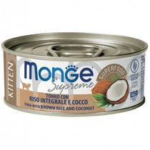 Monge Supreme Tonno Riso Integrale e Cocco Cibo Umido Gattini 80g-1