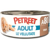 Petreet Vellutate Vitello Cibo Umido Gatto Adulto Barattolo 70g-1