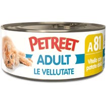 Petreet Vellutate Vitello Con Patate Dolci Cibo Umido Gatto Adulto Barattolo 70g-1
