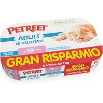 Petreet Vellutate Tonno Cibo Umido Gatto Adulto 6x70g-1