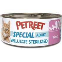 Petreet Vellutate Tonno Cibo Umido Gatto Sterilizzato Barattolo 70g-1