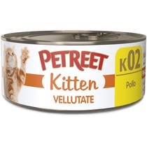 Petreet Vellutate Pollo Cibo Umido Gattino Barattolo 60g-1