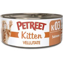 Petreet Vellutate Salmone Cibo Umido Gattino Barattolo 60g-1
