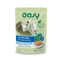 Oasy Straccetti In Salsa Con Pollo E Riso Per Cuccioli Bustina 100g-1