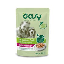 Oasy Straccetti In Salsa Con Tacchino E Piselli Per Cani Adulti/Anziani Bustina 100g-1
