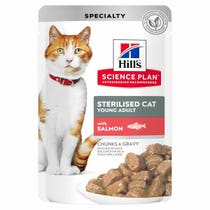 Hill's Science Plan Young Adult Sterilised Cibo Umido Con Salmone Gatti Adulti Sterilizzati Bustina 85g-2