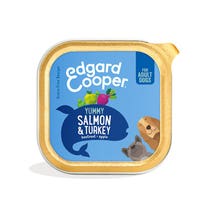 Edgard & Cooper Adult Salmone E Tacchino Allevato A Terra Senza Cereali Cibo Umido per Cani 150g-1