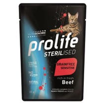 Prolife Sterilised Manzo Fresco E Patate Cibo Umido Per Gatti Adulti Busta 85g-1