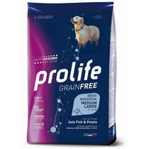 Prolife Dog Grain Free Sensitive Sole Fish & Potato Cibo Secco Per Cani Adulti Taglia Media/Grande Sacco 10 Kg-3