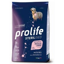 Prolife Dog Sterilised Sensitive Adult Medium/Large Pork & Rice 2,5Kg-2