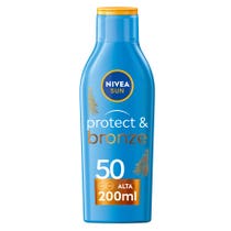 Nivea Sun Latte Solare Protect & Bronze Fp50 200ml Crema Solare 50 Per Un'abbronzatura Dorata-8